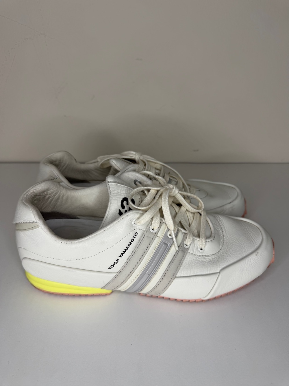 adidas Y-3 Yohji Yamamoto Sprint Leather Core White FZ4474 Mens Size 8 Sneakers